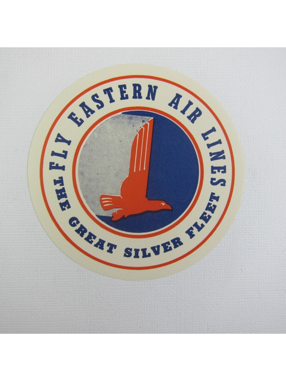 Vintage Fly Eastern Airlines The Great Silver Fleet Luggage Label Sticker Tag